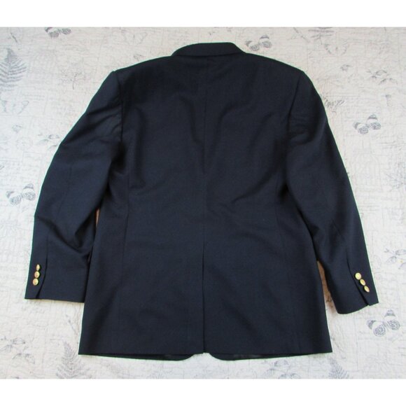 Brooks Brothers 346 Navy Blue Blazer Sports coat  Men’s Worsted Wool 44R - Picture 5 of 6